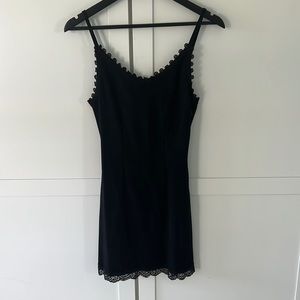 Black Suede LBD Dress